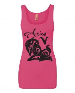 Aries Horoscope Graphic Clothing - Women's Tank Top - Pink