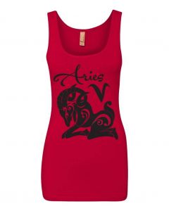 Aries Horoscope Graphic Clothing - Women's Tank Top - Red