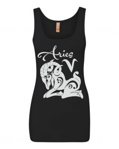 Aries Horoscope Graphic Clothing - Women's Tank Top - Black