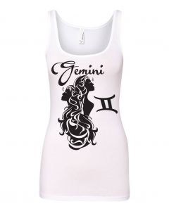 Gemini Horoscope Graphic Clothing - Women's Tank Top - White