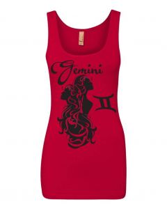 Gemini Horoscope Graphic Clothing - Women's Tank Top - Red