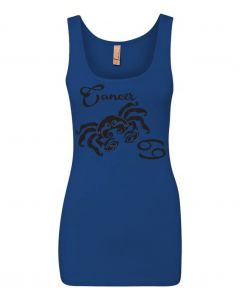 Cancer Horoscope Graphic Clothing - Women's Tank Top - Blue
