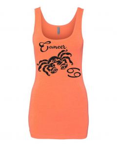 Cancer Horoscope Graphic Clothing - Women's Tank Top - Orange
