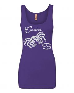 Cancer Horoscope Graphic Clothing - Women's Tank Top - Purple