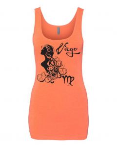 Virgo Horoscope Graphic Clothing - Women's Tank Top - Orange