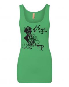 Virgo Horoscope Graphic Clothing - Women's Tank Top - Green
