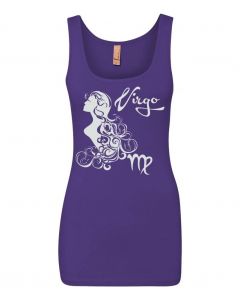 Virgo Horoscope Graphic Clothing - Women's Tank Top - Purple