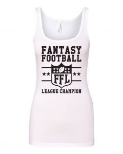 Fantasy Football Champion Graphic Clothing - Women's Tank Top - White