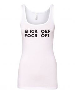 F*** Off Fold Up Graphic Clothing - Women's Tank Top - White