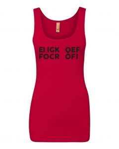 F*** Off Fold Up Graphic Clothing - Women's Tank Top - Red