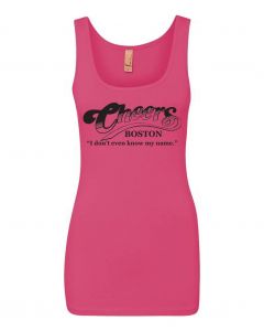 Cheers, I Don't Even Know My Name Graphic Clothing - Women's Tank Top - Pink