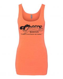 Cheers, I Don't Even Know My Name Graphic Clothing - Women's Tank Top - Orange