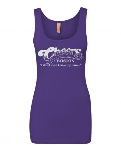 Cheers, I Don't Even Know My Name Graphic Clothing - Women's Tank Top - Purple