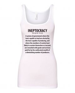 Ineptocracy Government Graphic Clothing - Women's Tank Top - White