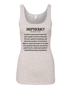 Ineptocracy Government Graphic Clothing - Women's Tank Top - Gray