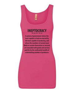 Ineptocracy Government Graphic Clothing - Women's Tank Top - Pink