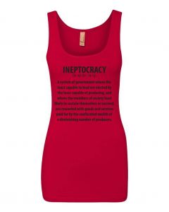 Ineptocracy Government Graphic Clothing - Women's Tank Top - Red