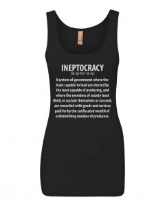 Ineptocracy Government Graphic Clothing - Women's Tank Top - Black
