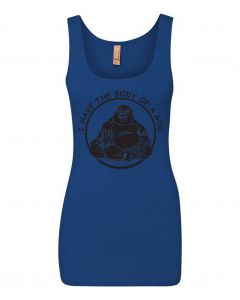 I Have The Body Of a God Graphic Clothing - Women's Tank Top - Blue