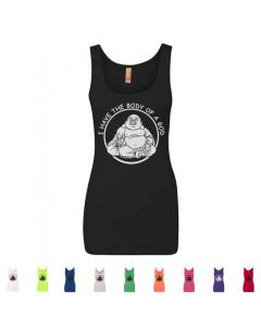 I Have The Body Of a God Graphic Womens Tank Top
