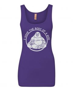 I Have The Body Of a God Graphic Clothing - Women's Tank Top - Purple