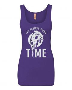 Its Always Pizza Time Graphic Clothing - Women's Tank Top - Purple