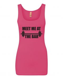 Meet Me At The Bar Graphic Clothing-Women's Tank Top-W-Pink