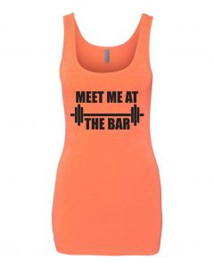 Meet Me At The Bar Graphic Clothing-Women's Tank Top-W-Orange