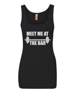 Meet Me At The Bar Graphic Clothing-Women's Tank Top-W-Black