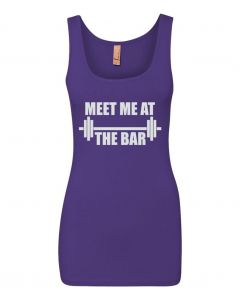 Meet Me At The Bar Graphic Clothing-Women's Tank Top-W-Purple