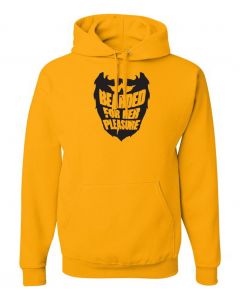 Bearded-For-Her-Pleasure-Graphic Hoody-Yellow-Large